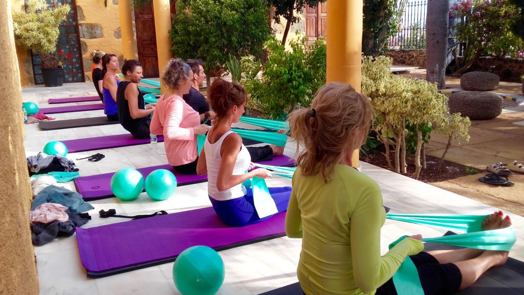 Elastic Bands in Pilates Class with Alex Estornel